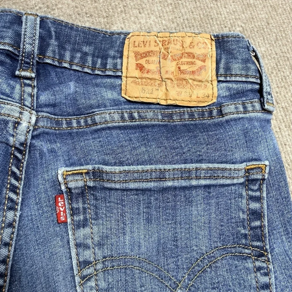 Levis 511 Slim Fit Jeans Mens 30x30 Blue Denim Medium Wash 04511-1907 READ